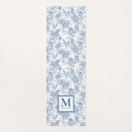 Tapete De Yoga Toalete Azul Francês Nome Personalizado