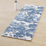 Tapete De Yoga Toile francês Elegante Blue e White Vintage<br><div class="desc">Vintage,  histórica do século 18,  design francês azul e branco toile de jouy com senhoras e senhores em período elegante vestidos entre árvores,  um lago e ruínas clássicas de pedra.</div>