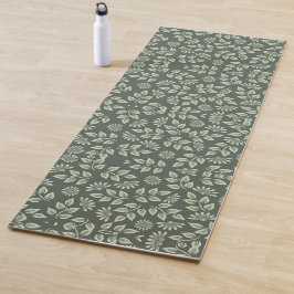 Tapete De Yoga Toile Yoga Mat de folha verde