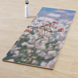 Tapete De Yoga Trabalho de arte do Pointilismo da Árvore de Amênd
