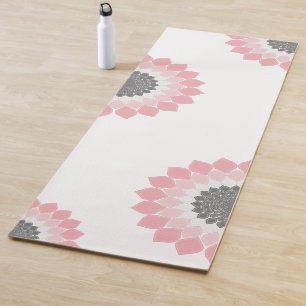 Tapete De Yoga Trabalho de arte Tendência de Mandala rosa no verã