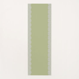 Tapete De Yoga Tradicional Japandi Wave Pattern Sage Green