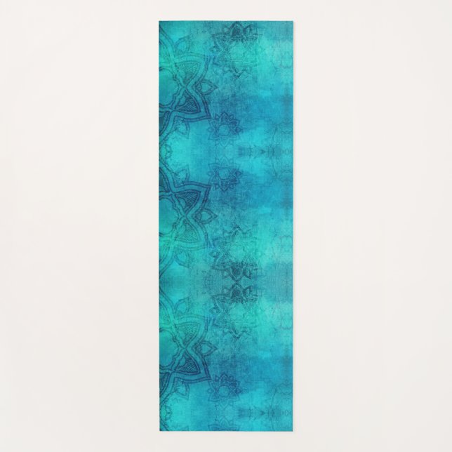 Tapete De Yoga Tranquil Blue Mandala (Frente)