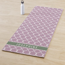Trellis de Lavanda e Verde Suave com Nome