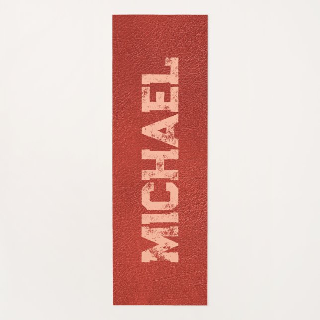 Tapete De Yoga Trendy Brown Leather Veja Nomes Modelo (Frente)