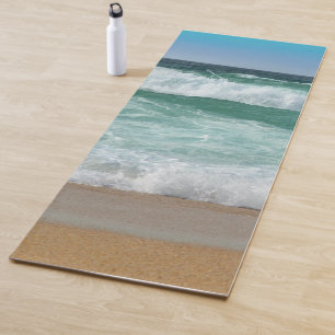 Tapete De Yoga Trendy Sea Waves Sand Beach Modelo