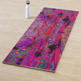 Tapete De Yoga Trippy Abstrato Rainbow Oriental Lily Flowers