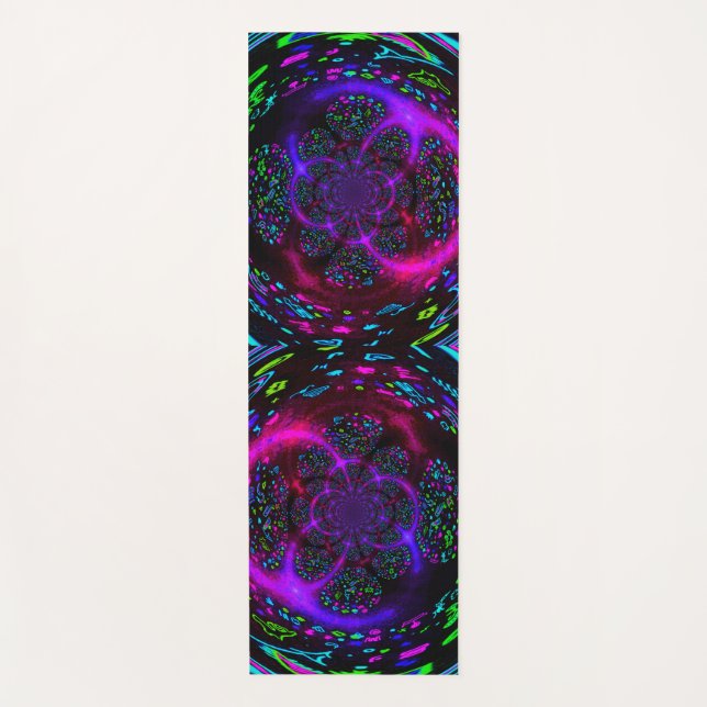 Tapete De Yoga Trippy Spiral Neon (Frente)