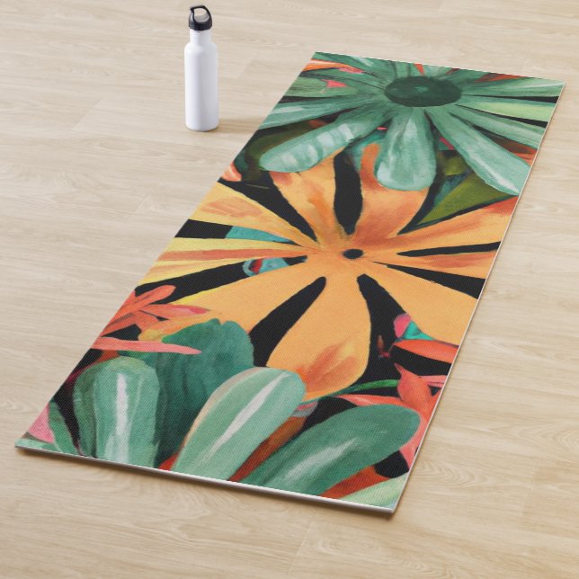 Tapete De Yoga tropical/havaiano/floral/floral (In Situ)