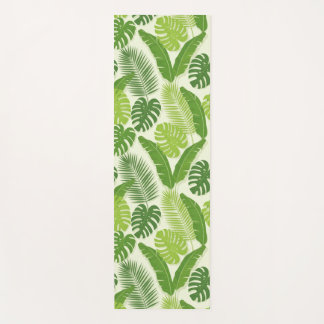 Tapete De Yoga Tropical Leaves & Monstera Seamless Pattern