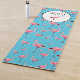Tapete De Yoga Tropical Summer Pink Flamingo Pattern