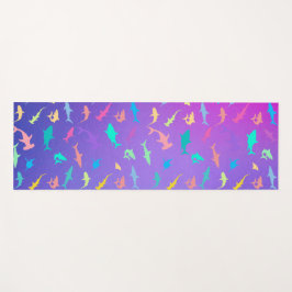 Tapete De Yoga Tubarão-colorida sob o partido da escola marítima