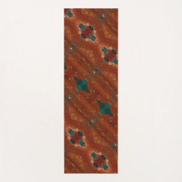 Tapete De Yoga Turq e Coral Ikat