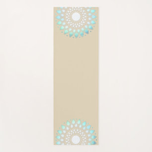 Tapete De Yoga Turquesa Blue Lotus Mandala