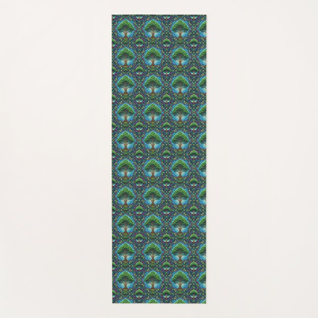 Tapete De Yoga Two white panels display a vertical and horizontal (Frente)