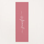 Tapete De Yoga Typography Script Personalized Name Rose Gold<br><div class="desc">Personalized Text Name Typography Script Custom Template Rose Gold Fitness Yoga Mat.</div>
