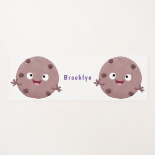 Tapete De Yoga Um desenho animado de biscoito de chocolate inteli