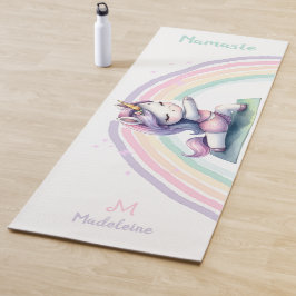 Tapete De Yoga Unicorn Namaste Yoga Pose Cute Engraçado Monograma