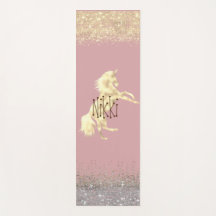 Unicórnio Dourado da Glittery Personalizado