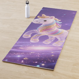 Tapete De Yoga Unicórnio Mágico Arco-íris Personalizado