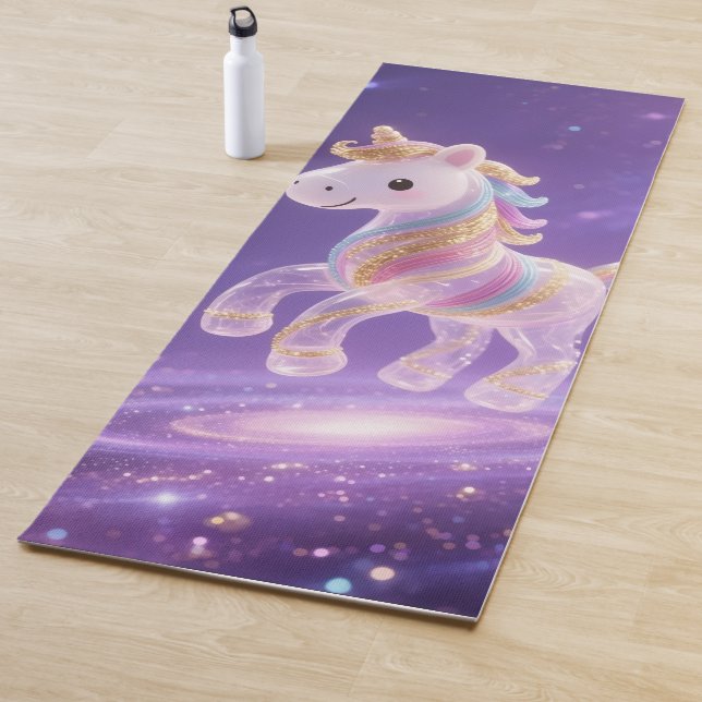 Tapete De Yoga Unicórnio Mágico Arco-íris Personalizado  (In Situ)