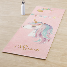 Tapete De Yoga Unicórnio Rosa