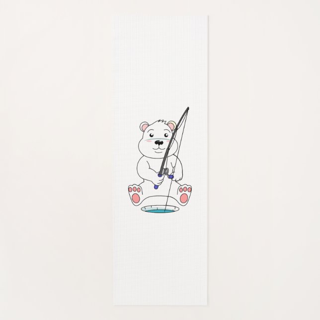 Tapete De Yoga Urso Polar de Pesca (Frente)
