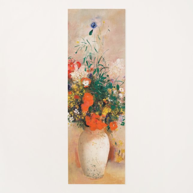 Tapete De Yoga Vase de Flores por Redon Poste-Impressionista (Frente)
