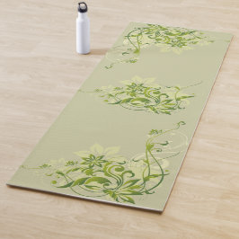 Tapete De Yoga Verde Floral