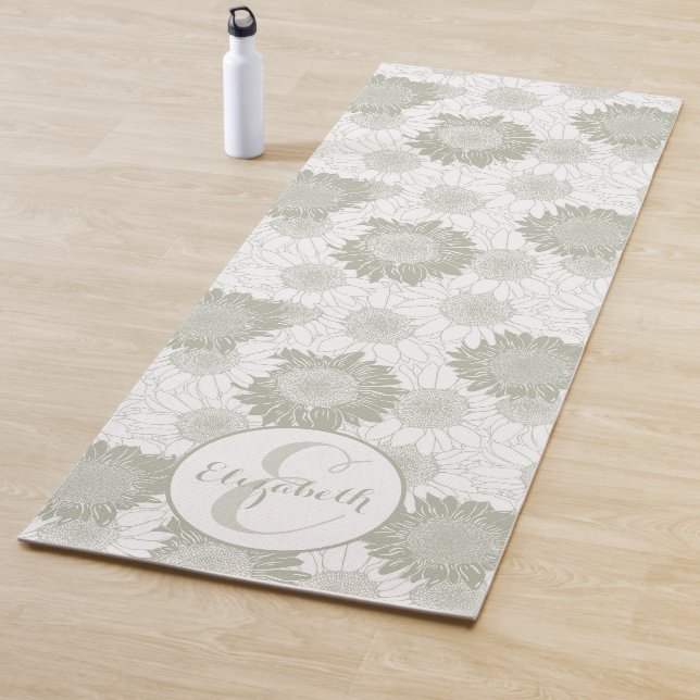 Tapete De Yoga Verde Sage Personalizado (In Situ)