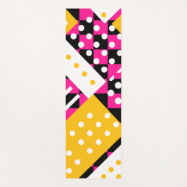 Tapete De Yoga Verificado cor-de-rosa e amarelo