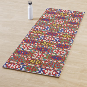 Tapete De Yoga Vermelho Azul Verde Amarelo Branco Quilim Vermelho
