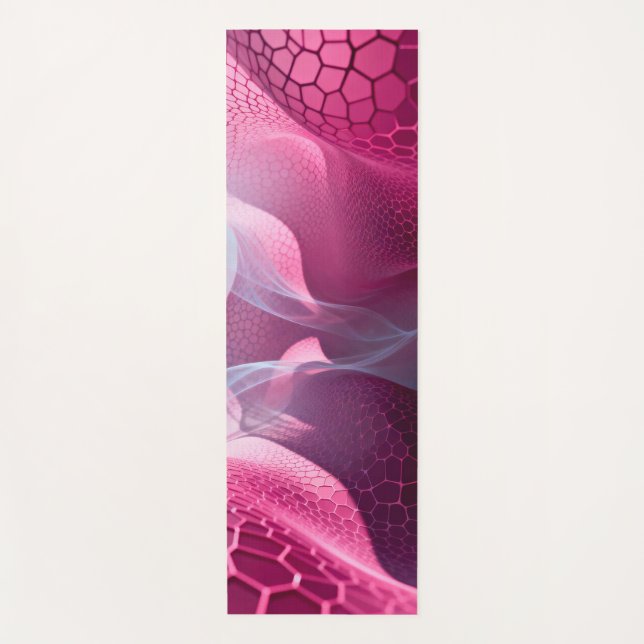 Tapete De Yoga Vermelho roxo sangrando, da rigidez à fluidez (Frente)