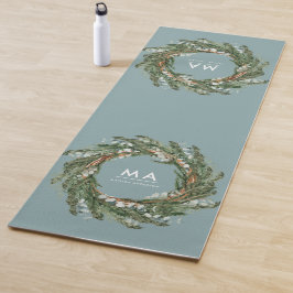 Tapete De Yoga Verruga botânica elegante de eucalipto moderno