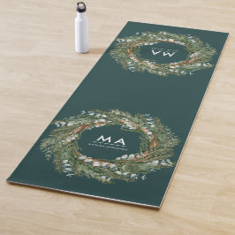 Tapete De Yoga Verruga botânica elegante de eucalipto moderno