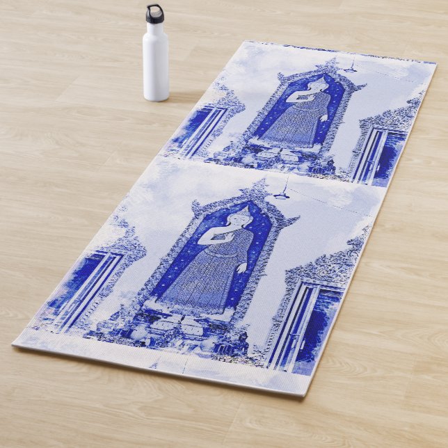 Tapete De Yoga Versão de Arte Templo da Tailândia (In Situ)