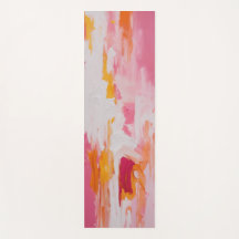 Vibrante Rosa e Laranja Ioga Abstrato Expressionis