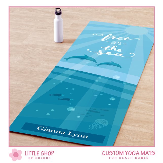 Tapete De Yoga Vida Marinha Tropical Beach Ocean Personalizada (Criador carregado)