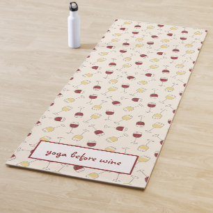 Tapete De Yoga Vidro Branco Vermelho Ioga Antes Do Ioga De Vinho