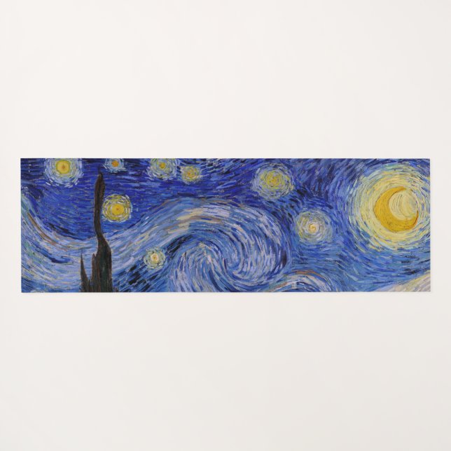 Tapete De Yoga Vincent Van Gogh - A noite de Starry (Verso (Horizontal))