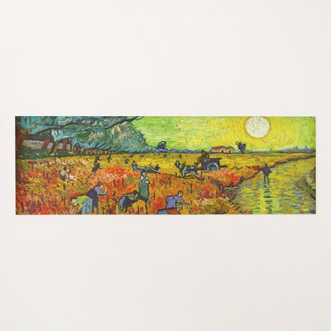 Tapete De Yoga Vincent van Gogh - O Vineyard Vermelho (Verso (Horizontal))
