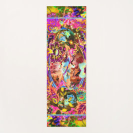 Tapete De Yoga Vintage Boho Goddese Neon Yoga Mat