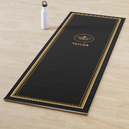 Tapete De Yoga Vintage - Coroa francesa Dourada personalizada