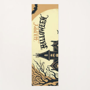 Tapete De Yoga Vintage feliz arte de Halloween