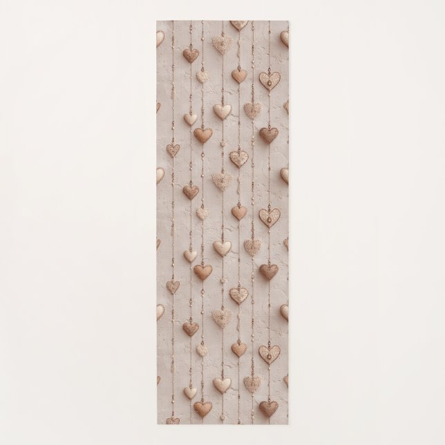 Tapete De Yoga Vintage Lace Heart Strings (Frente)