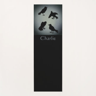 Tapete De Yoga Vintage Personalizada Gótica Creepy Ravens