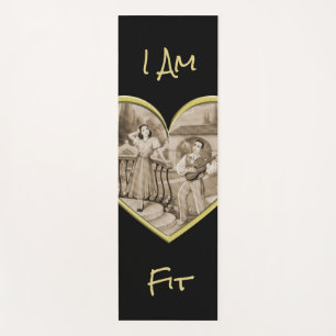 Tapete De Yoga Vintage Romance casal, amor de homem e mulher