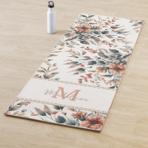 Vintage Rustic Tiny Flowers Nome do Padrão Monogra