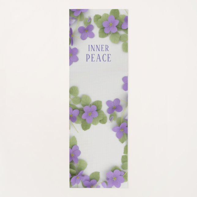 Tapete De Yoga Violetas da Paz interna - Yoga Mat (Frente)