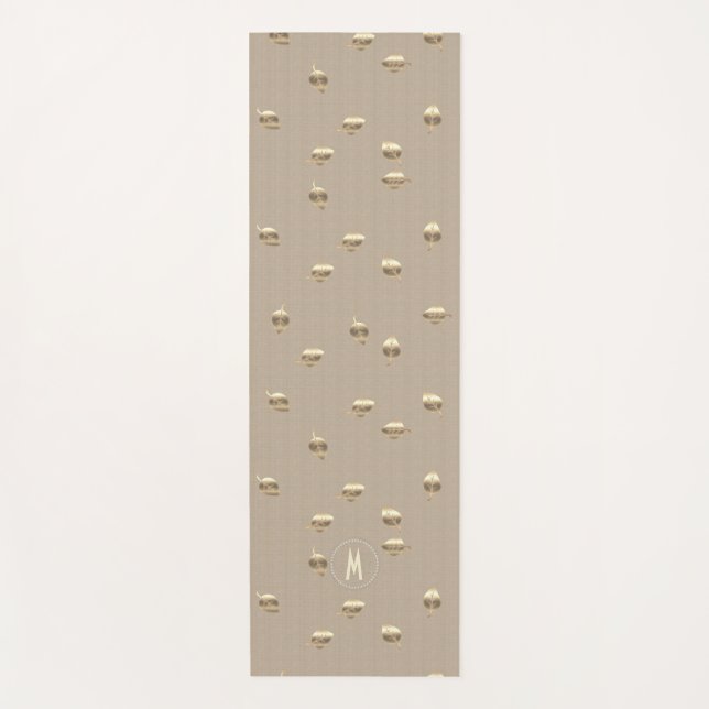 Tapete De Yoga Visita de Feriados Dourados (Frente)